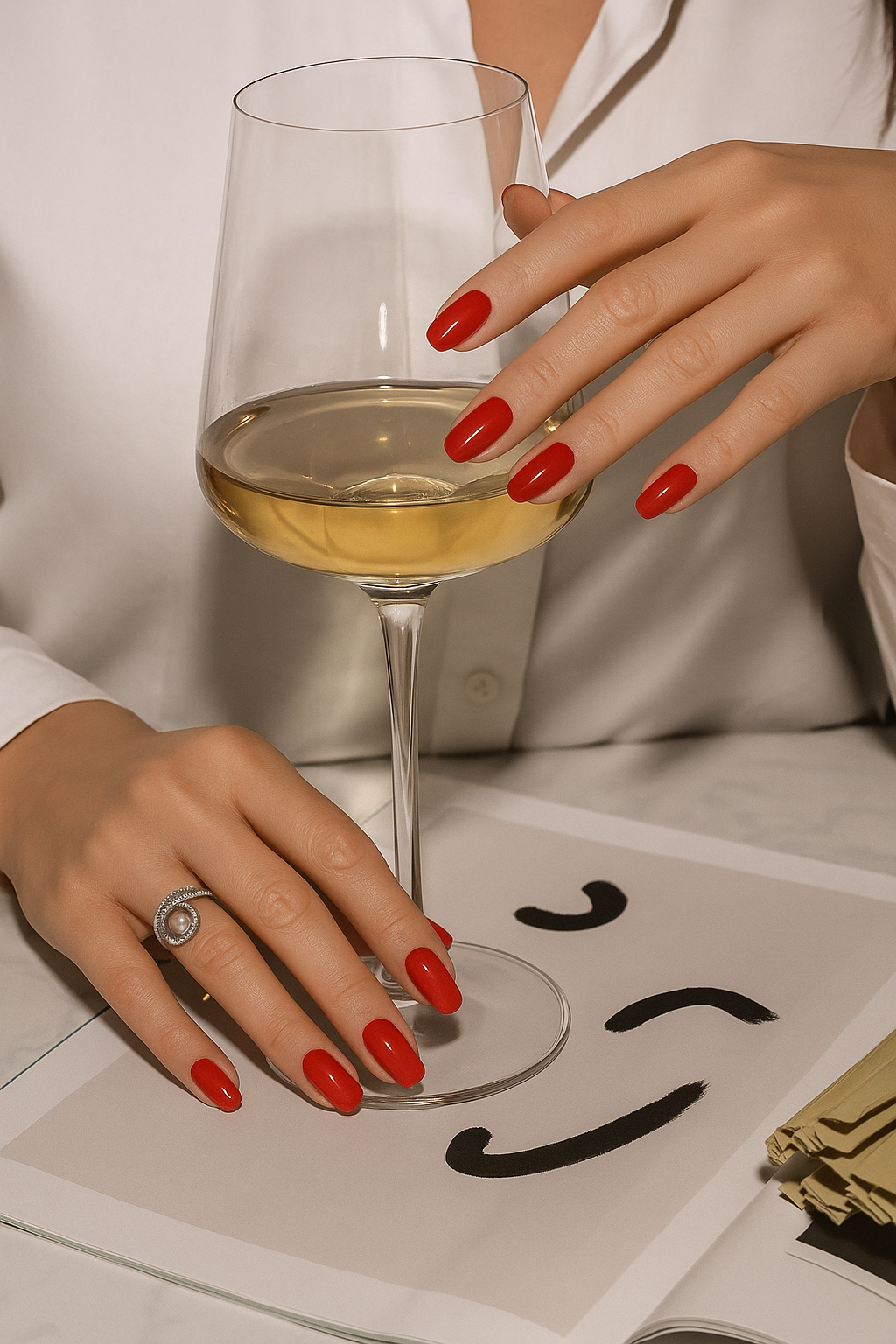 Non-UV Gel Nail Sticker Liebesrot