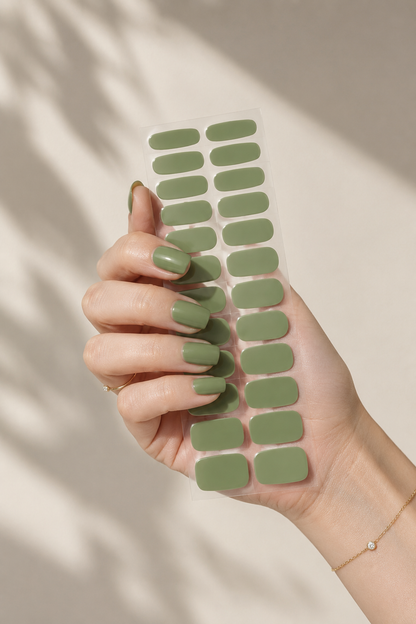 Non-UV Gel Nail Sticker Matcha- Die Ingenieurs-Lösung für Salon-Nägel in 5 Min.