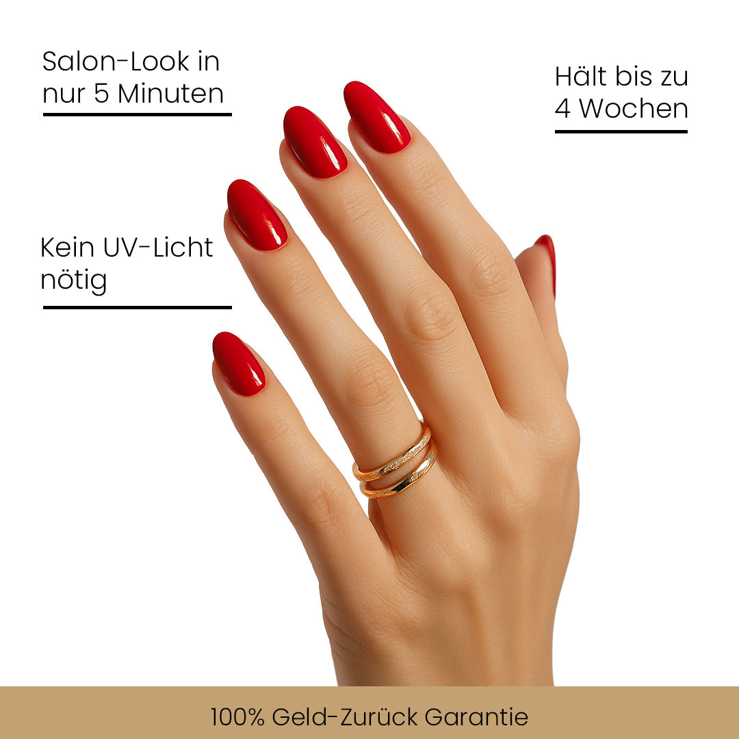 Non-UV Gel Nail Sticker Liebesrot