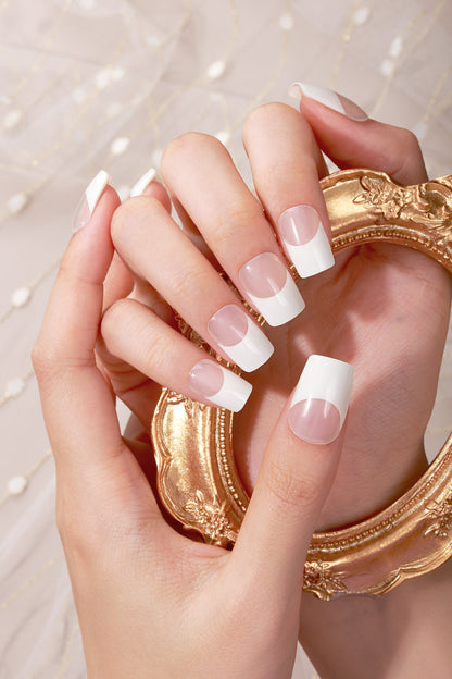 Non-UV Gel Nail Sticker French Diva - Die Ingenieurs-Lösung für Salon-Nägel in 5 Min.