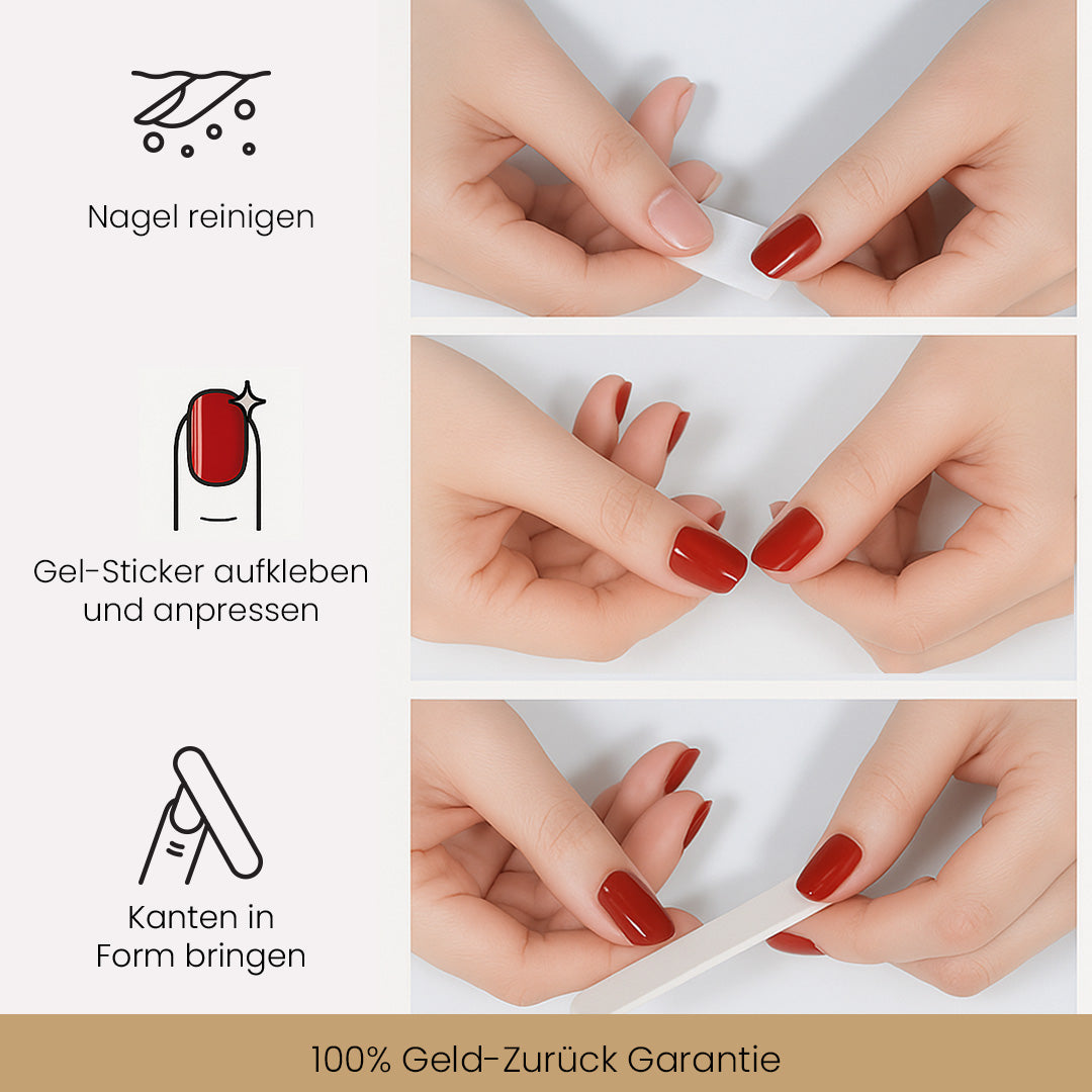 Non-UV Gel Nail Sticker Liebesrot