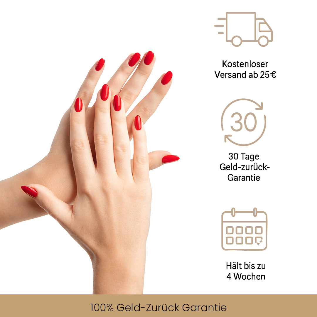 Non-UV Gel Nail Sticker Liebesrot