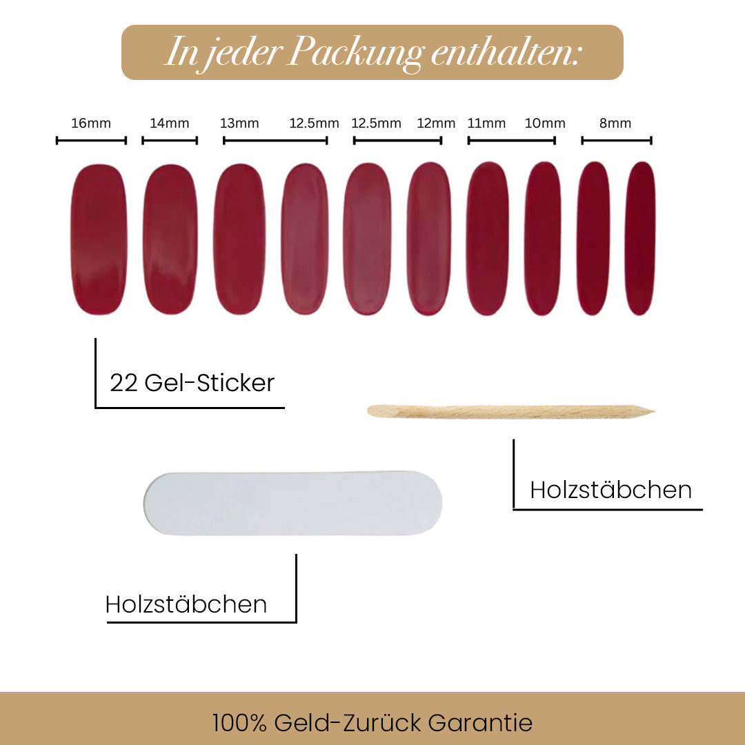 Non-UV Gel Nail Sticker Liebesrot