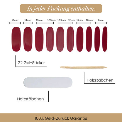 Non-UV Gel Nail Sticker Liebesrot