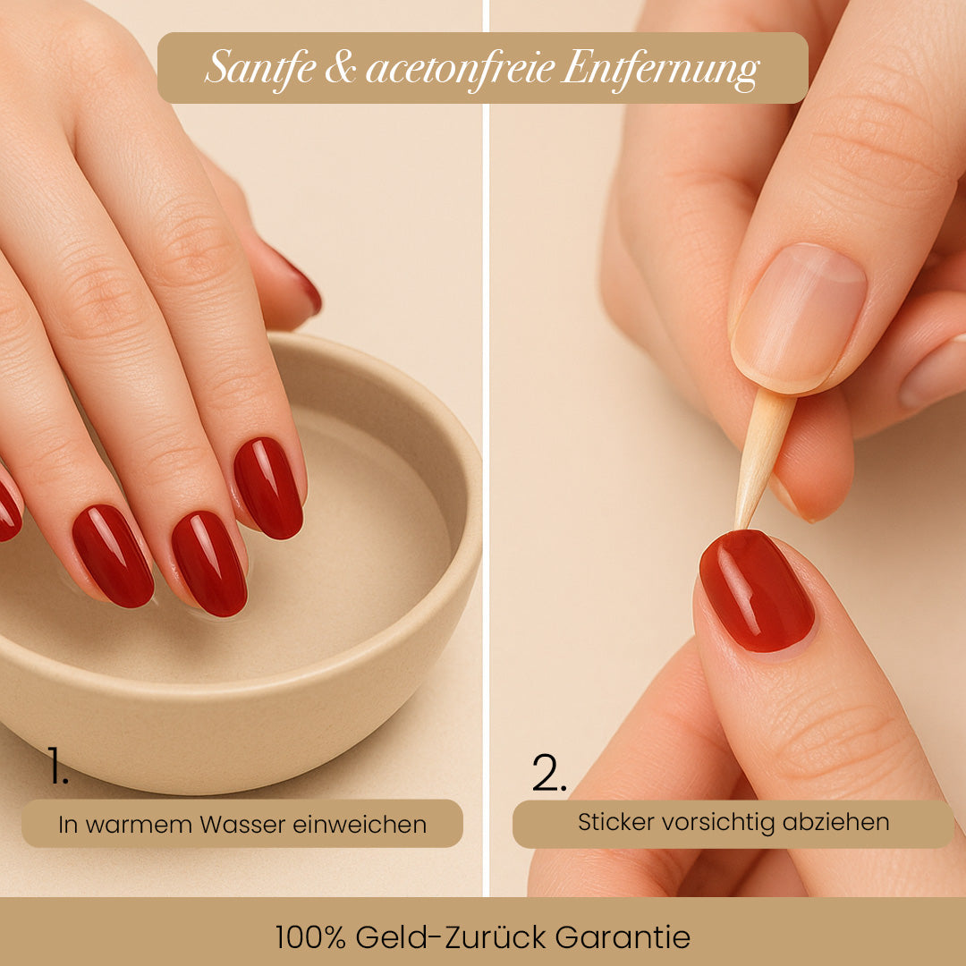 Non-UV Gel Nail Sticker Liebesrot