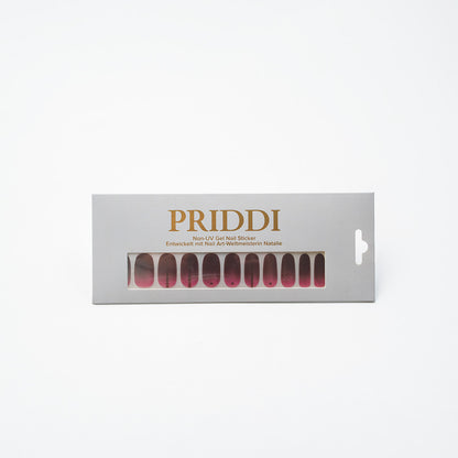 Non-UV Gel Nail Sticker Rubinrot