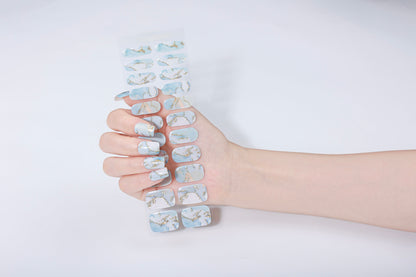 Non-UV Gel Nail Sticker Marmortau         - Die Ingenieurs-Lösung für Salon-Nägel in 5 Min.