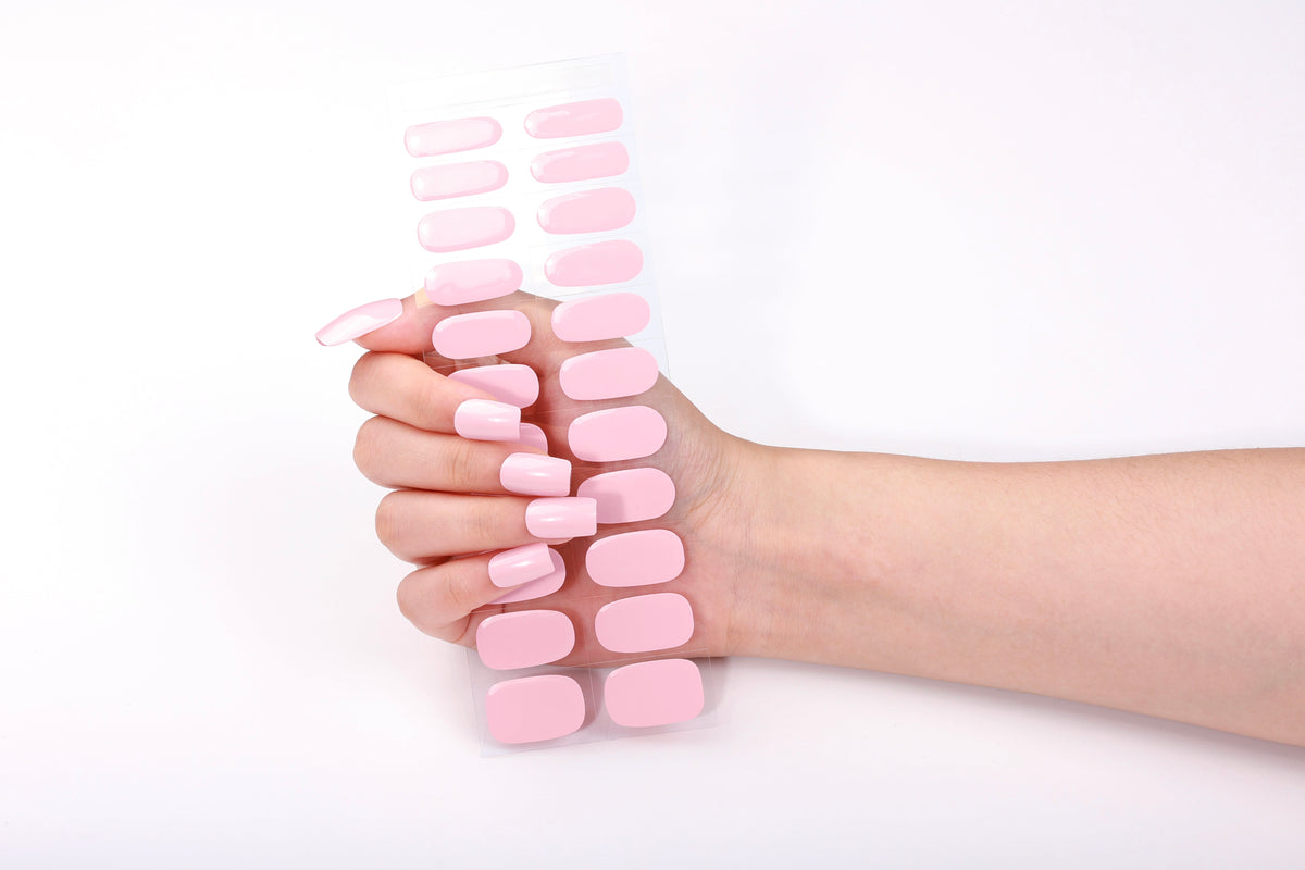 Non-UV Gel Nail Sticker Babyrosa - Die Ingenieurs-Lösung für Salon-Nägel in 5 Min.
