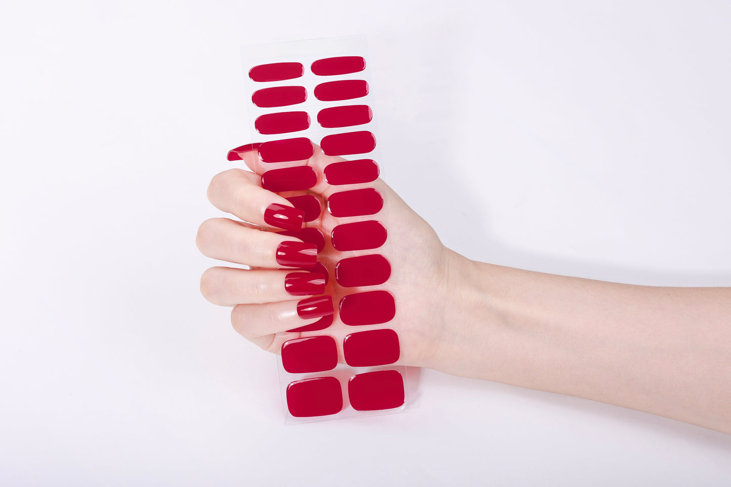 Non-UV Gel Nail Sticker Liebesrot - Die Ingenieurs-Lösung für Salon-Nägel in 5 Min.