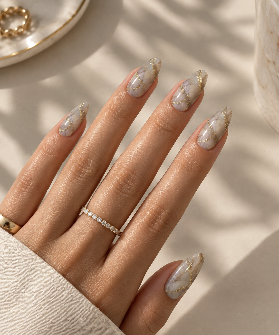 Non-UV Gel Nail Sticker Marmorglanz - Die Ingenieurs-Lösung für Salon-Nägel in 5 Min.