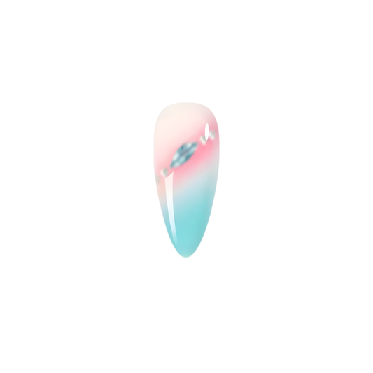 Non-UV Gel Nail Sticker Karibiktraum - Die Ingenieurs-Lösung für Salon-Nägel in 5 Min.