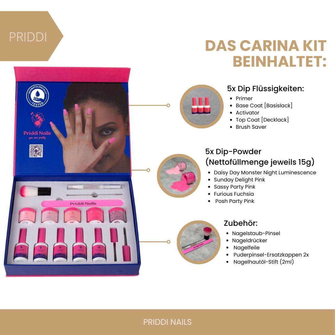 Priddi Carina Kit ( 5x Dip Powder ) - Priddi