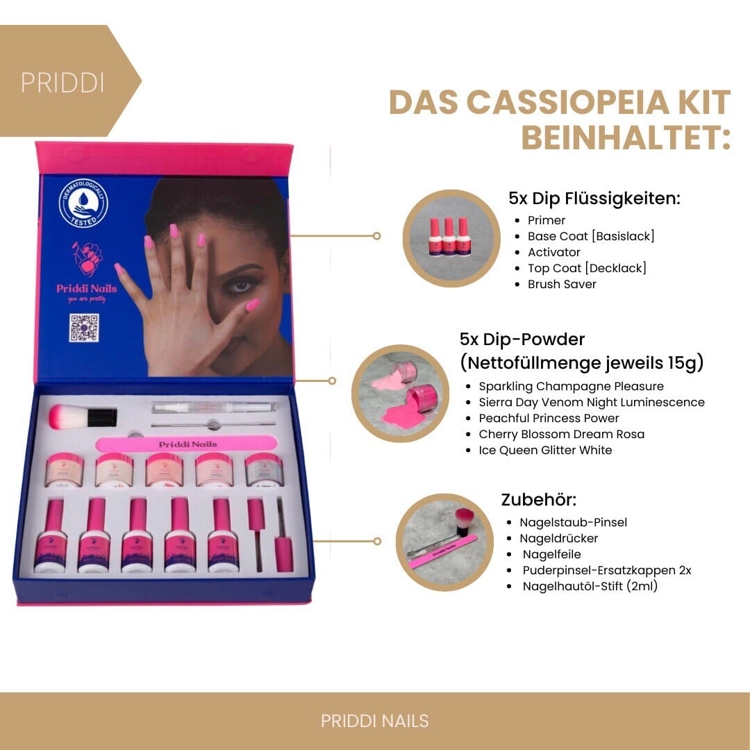 Priddi Cassiopeia Kit ( 5x Dip Powder ) - Priddi