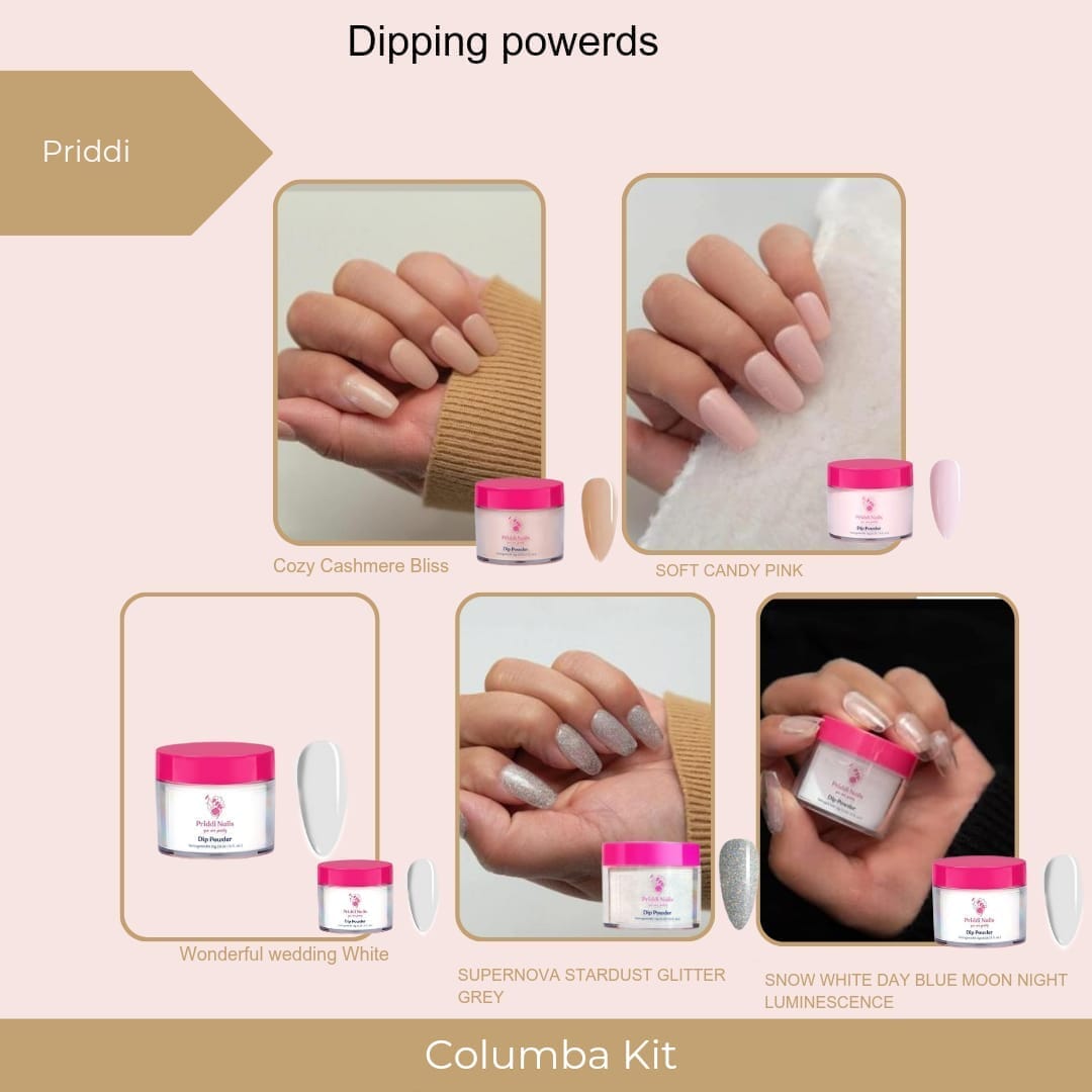 Priddi Columba Kit ( 5x Dip Powder ) - Priddi