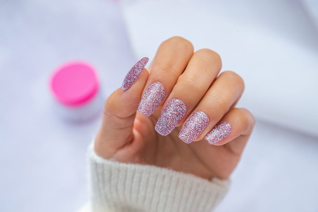 Red Marble Glitter Mauve - Priddi