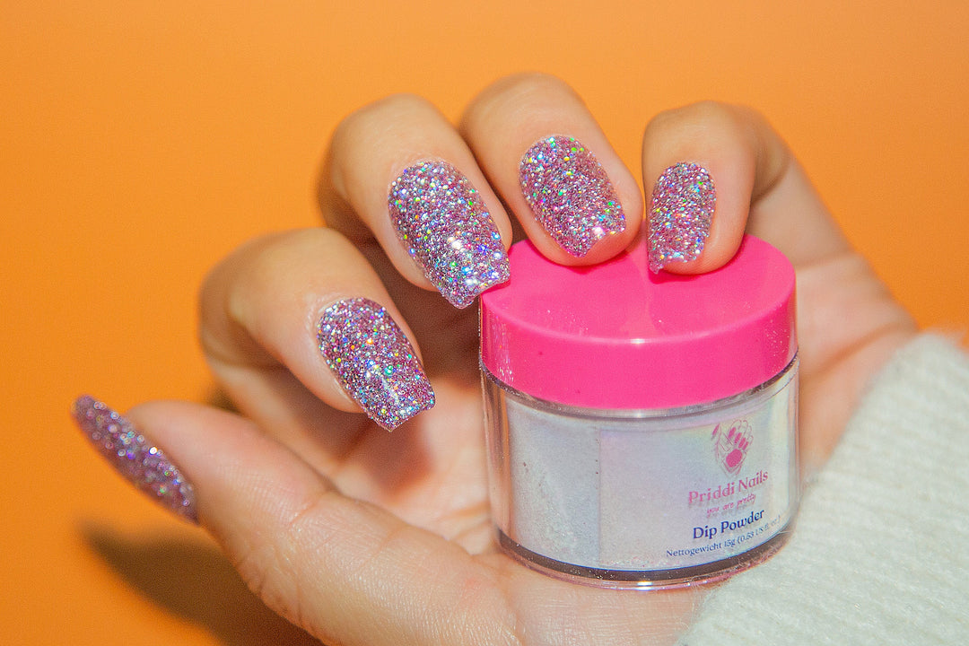 Red Marble Glitter Mauve - Priddi