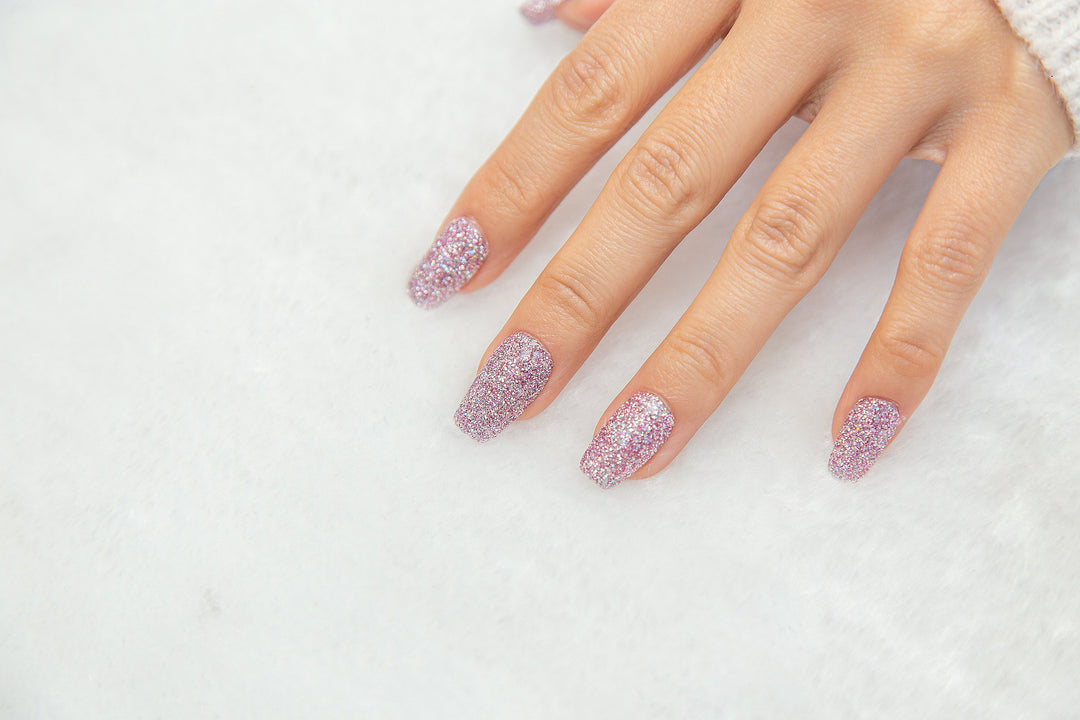 Red Marble Glitter Mauve - Priddi